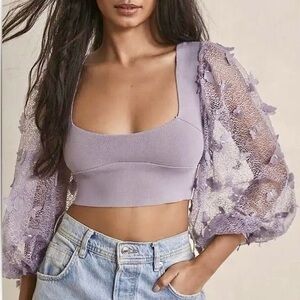 Free People Flutter By Crop Top